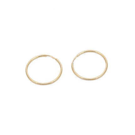 14K Női arany kerek csőzáras fülbevaló