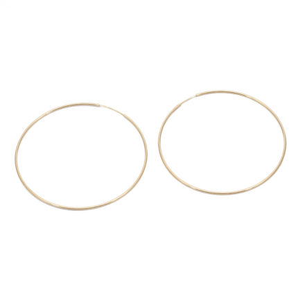 14K Női arany karika csőzáras kapcsos fülbevaló