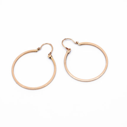 14K Női arany karika hátul kapcsos fülbevaló