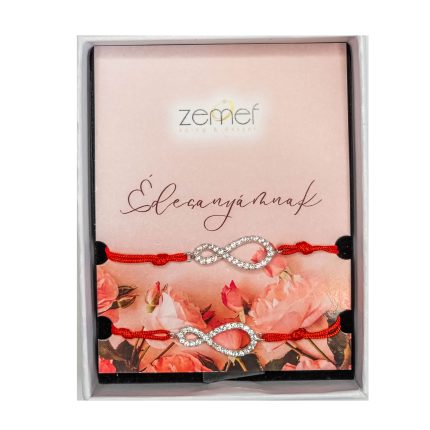 anyák napi páros női fehér ezüst köves végtelen jeles óra kísérő piros (másolat)