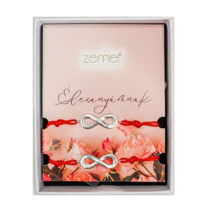 anyák napi páros női fehér ezüst köves végtelen jeles óra kísérő piros (másolat)