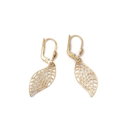 14k női arany fehér köves franciazáras fülbevaló (másolat)